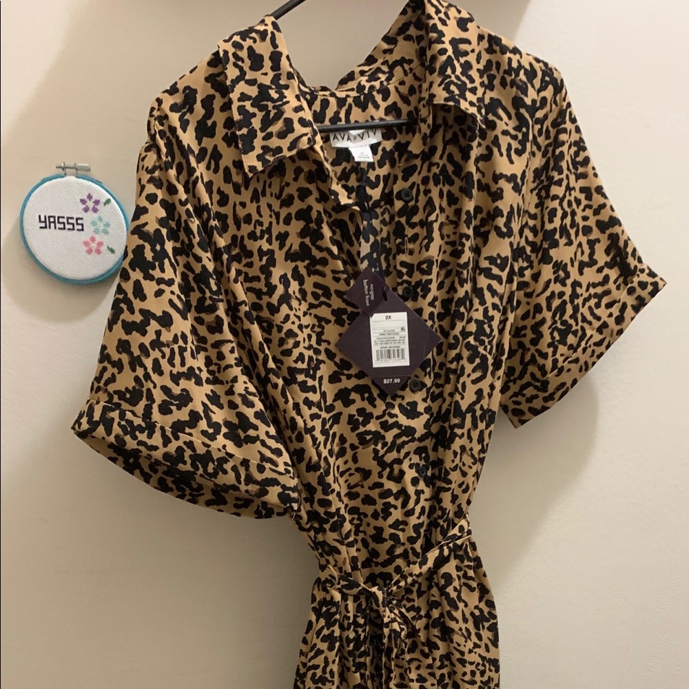 Leopard Printed Dress new with tags 2X